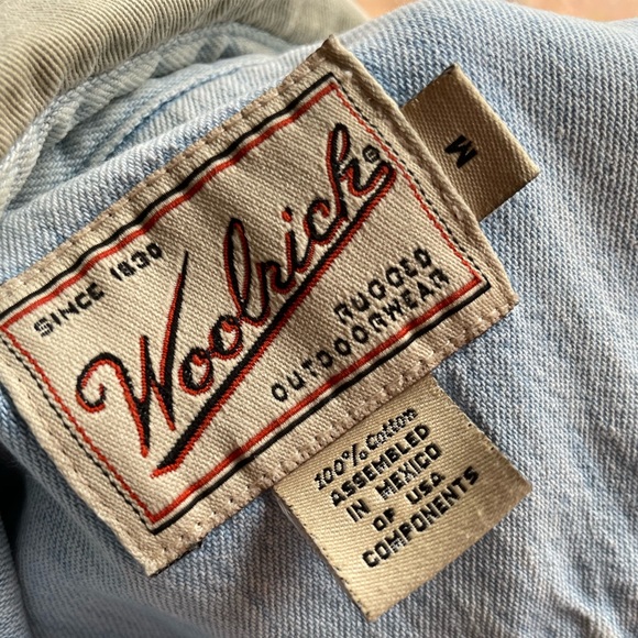 SOLD Light-Washed Woolrich Denim Button Up - Picture 3 of 3